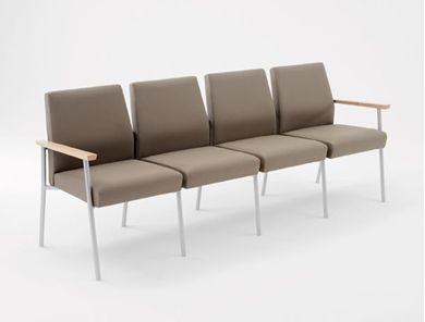 Picture of Wallsaver Reception Lounge Contemporary Steel 4 Chair Modular Tandem Seating