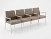 Picture of Wallsaver Reception Lounge Contemporary Steel 4 Chair Modular Tandem Seating with Wood Arms