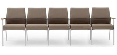 Picture of Wallsaver Reception Lounge Contemporary Steel 5 Chair Modular Tandem Seating