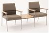 Picture of Wallsaver Reception Lounge Contemporary Steel 2 Arm Chair with Connecting Table