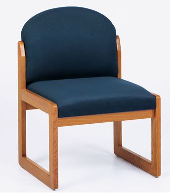 Picture of Sled Base Reception Lounge Armless Guest Wood Chair