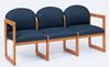Picture of Sled Base Reception Lounge 3 Chair Wood Modular Tandem Seating
