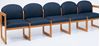 Picture of Sled Base Reception Lounge 5 Chair Wood Modular Tandem Seating