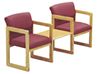 Picture of Sled Base Reception Lounge Contemporary Wood 2 Arm Chair with Connecting Table