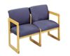 Picture of Sled Base Reception Lounge Contemporary 2 Chair Wood Modular Tandem Seating
