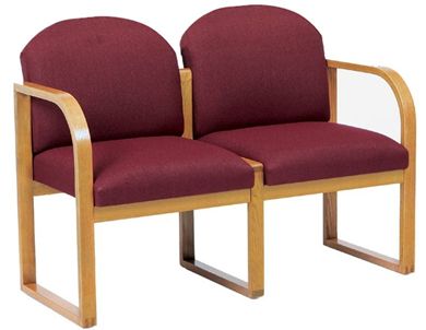 Picture of Round Back Sled Back 2 Chair Modular Tandem Reception Lounge Seating