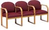 Picture of Round Back Sled Back 3 Chair Modular Tandem Reception Lounge Seating with Arms