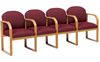 Picture of Round Back Sled Back 4 Chair Modular Tandem Reception Lounge Seating with Arms