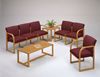 Picture of Round Back Sled Back 5 Chair Modular Tandem Reception Lounge Seating with Arms
