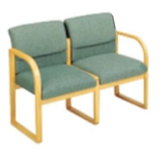 Picture of Square Back Sled Back Reception Lounge 2 Chair Modular Tandem Seating