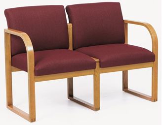 Picture of Full Back Contemporary Reception Lounge Sled Base 2 Chair Modular Tandem Seating