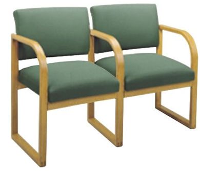 Picture of * Sled Base Reception Lounge 2 Chair Modular Tandem Seating with Arms