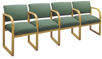 Picture of * Sled Base Reception Lounge 4 Chair Modular Tandem Seating with Arms