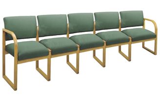 Picture of * Sled Base Reception Lounge 5 Chair Modular Tandem Seating