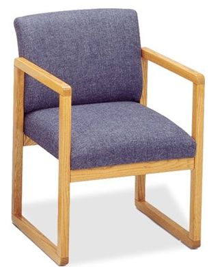 Picture of Contemporary Sled Base Guest Wood Arm Chair