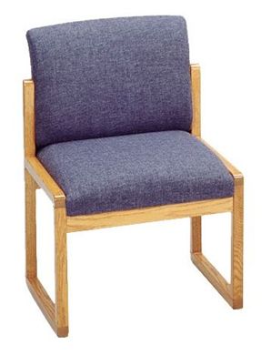 Picture of Contemporary Sled Base Guest Wood Armless Chair