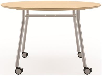 Picture of Contemporary 48" Round Mobile Conference Meeting Table 