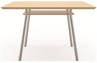 Picture of Contemporary 48" Square Conference Meeting Table with Accessory Shelf