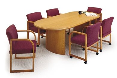 Picture of Veneer 120" Oval Meeting Conference Table