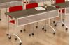 Picture of 18" x 48" Nesting Mobile Training Table with Metal Modesty