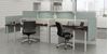Picture of Cluster of 2 Person Contemporary Cubicle Curve Desk Workstation with Filing and Storage