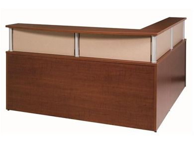 Picture of Contemporary Reception 72" x 72" L Desk Station with Filing Cabinet
