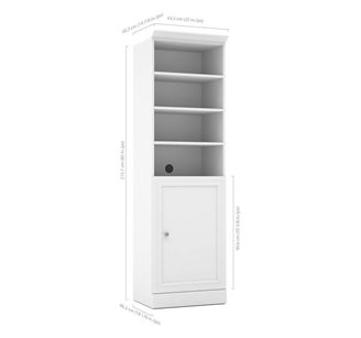 Picture of 25"W Open Shelf Storage Unit With Door