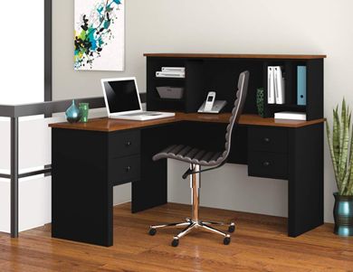 Picture of L Shaped Desk With Hutch