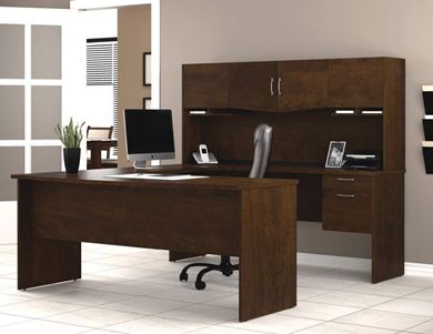 Picture of Contemporary U Shaped Workstation With Draws 