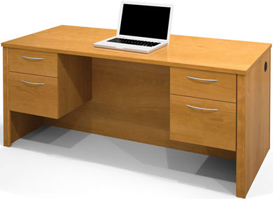 Picture of  Home Office Desk Station with  Dual Pedestal And Draws