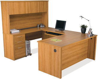 Picture of  U-Shaped Workstation with Hutch and Executive Desk 