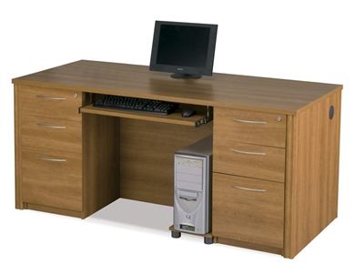 Picture of  Home Office Desk With Pedestals And Drawers