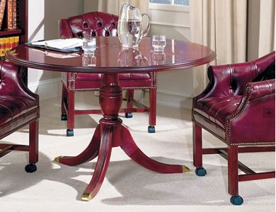 Picture of Traditional 36" Round Conference Table with Queen Anne Base
