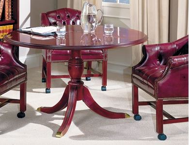 Picture of Traditional 42" Round Conference Table with Queen Anne Base