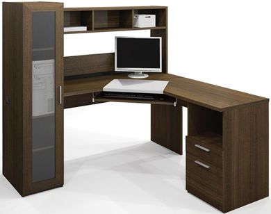 Picture of Corner Workstation with Adjustable Shelves and Drawers