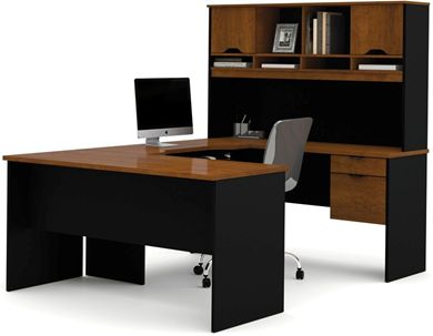 Picture of U Shaped Workstation With Hutch And File Drawer