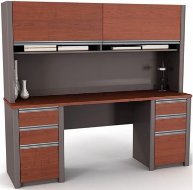 Picture of Contemporary Desk With Hutch Kit,Storage Drawers And  Keyboard Drawer