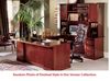 Picture of Traditional Veneer 72" L Shape Reception Desk Workstation with Filing Pedestals 