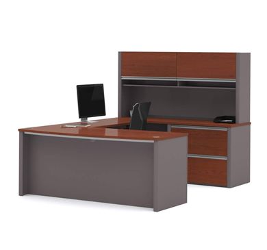 Picture of Contemporary U-Shaped Wokstation With Hutch And File Drawers