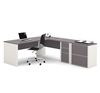 Picture of  Contemporary L- Shaped Workstation With Lateral File And Drawers