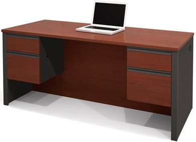 Picture of Executive Desk With Half Pedestals And 2 Filing Drawers