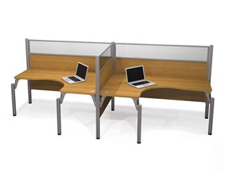 Picture of Double side-By-Side L-Desk Workstation
