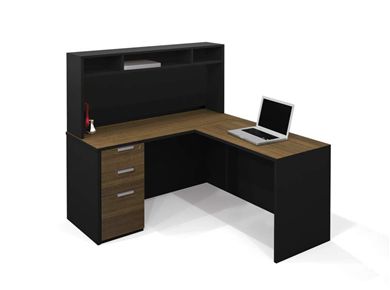 Picture of L-Shaped Workstation With Hutch And Pedestal