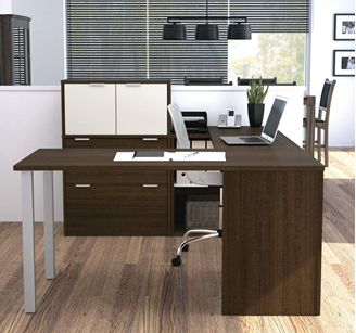 Picture of U-Shaped Desk With Lateral File Drawers