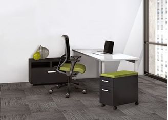 Picture of 60" Table Desk Workstation with Open Storage and Mobile Pedestal 