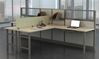 Picture of 2 Person L Shape Office Desk Shared Cubicle Workstation