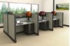 Picture of Cluster of 6 Person Telemarketing Cubicle Workstation with Filing