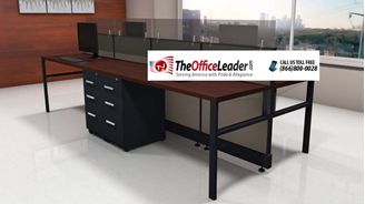 Picture of 4 Person Shared Cubicle Desk Workstation