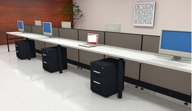 Picture of 12 Person Shared Cubicle Desk Workstation