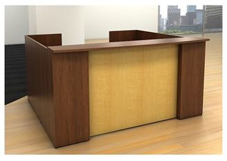Picture of 84" Reception Desk with U Shape Privacy Panels